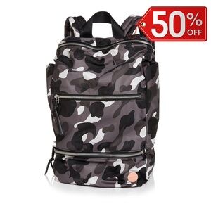 Stylish Black and Gray Camouflage Backpack